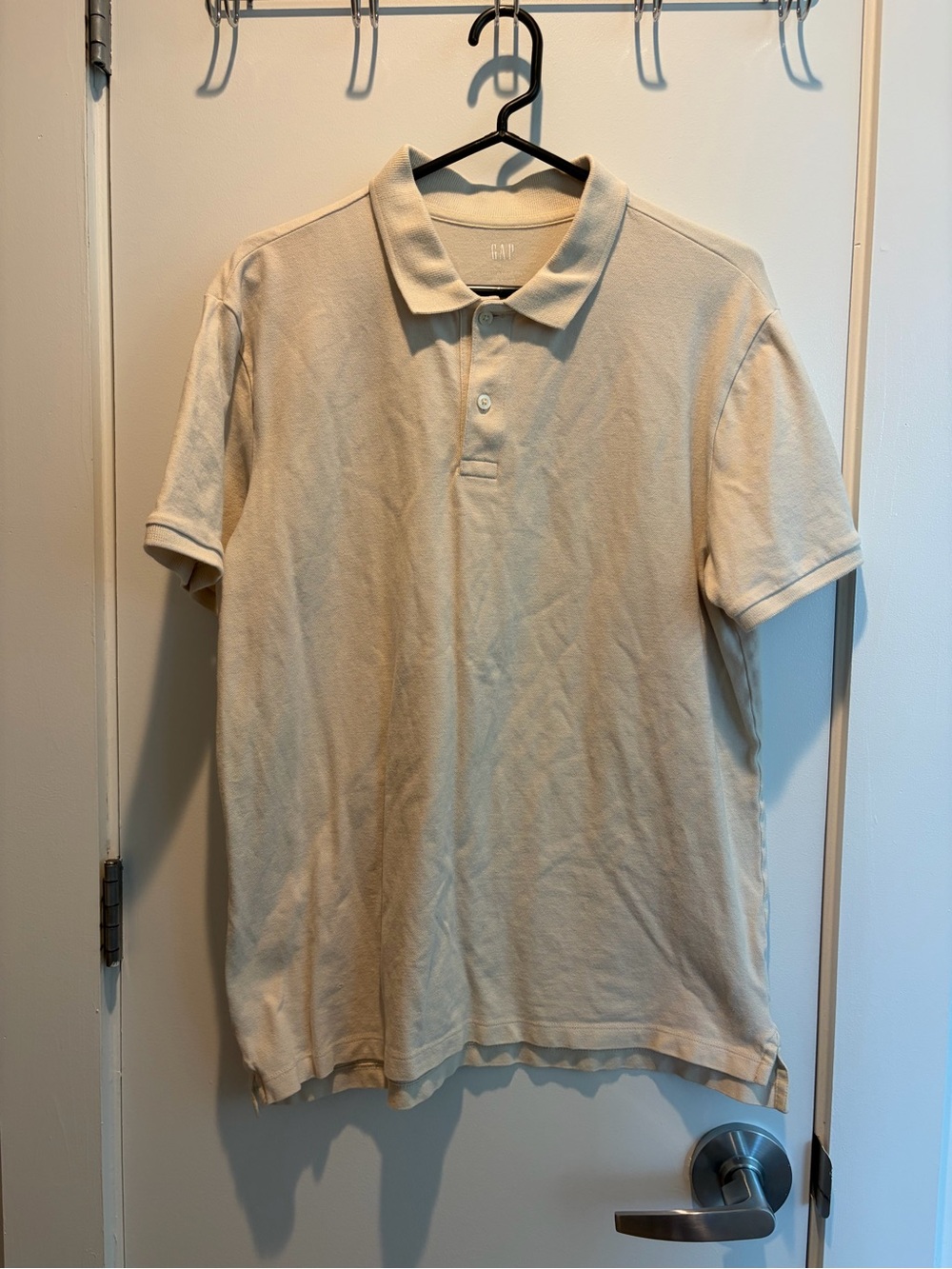 GAP Short-Sleeve Polo Shirt - Beige/Cream